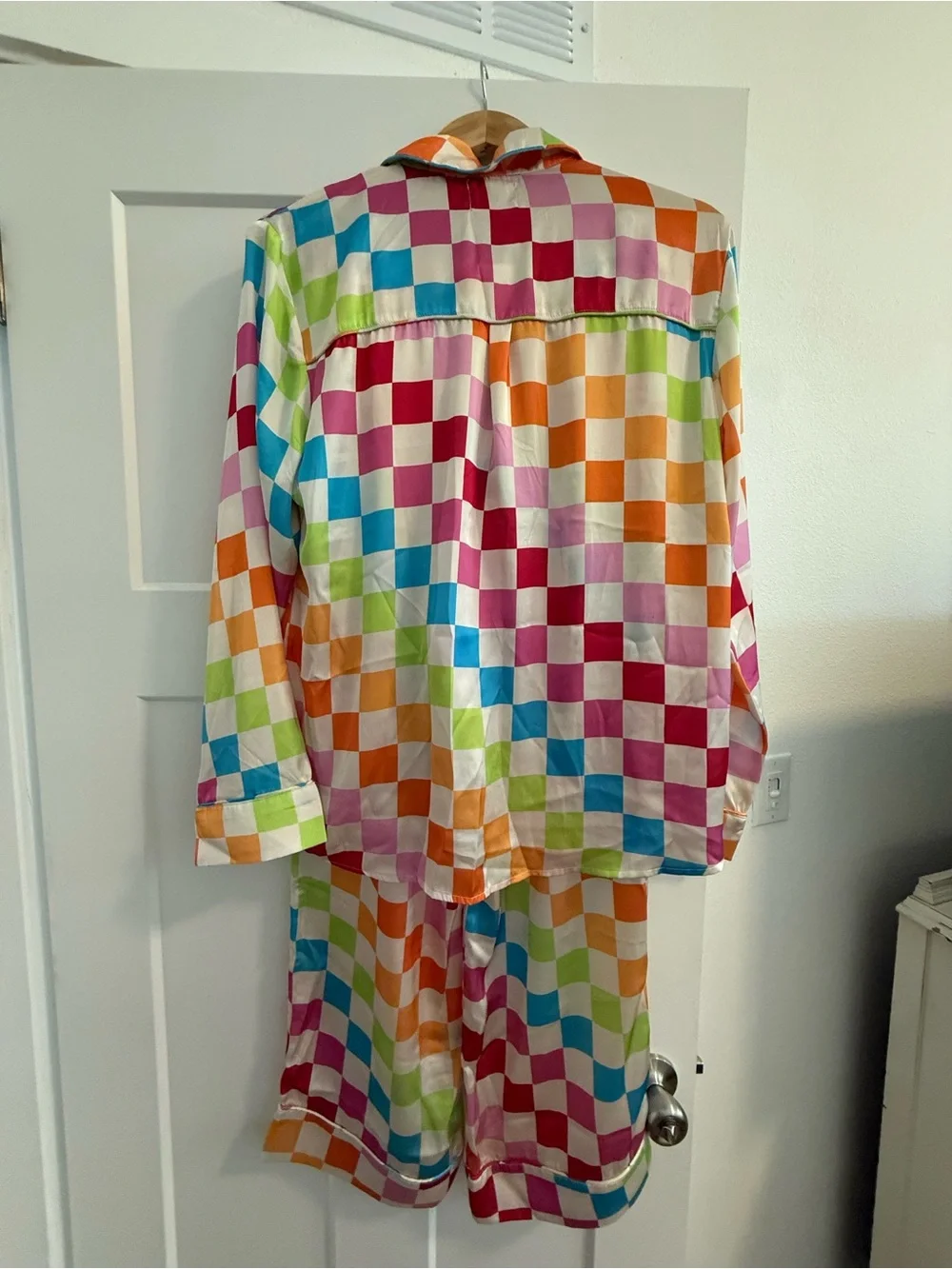 Show Me Your MuMu Multicolor Checkerboard Pajama Set